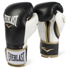 Перчатки тренировочные Powerlock PU, черн/белый, 12oz Everlast