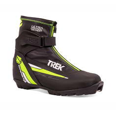 Ботинки лыжные NNN TREK Experience1 черный/лого зелёный неон размер RU38 EU39 СМ24,5