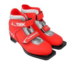 Ботинки лыжные 75мм TREK Laser3 красные/логотип серебристый размер RU30 EU31 CM18,5