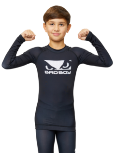 Детский Рашгард Bad Boy Origin New Rashguard Long Sleeves черный/белый 6 лет