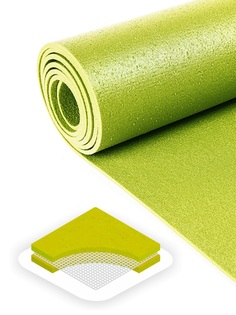 Коврик для йоги и фитнеса BODHI Rishikesh PRO 173х80 см зеленый