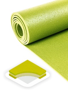 Коврик для йоги и фитнеса BODHI Rishikesh PRO 220х80 см зеленый