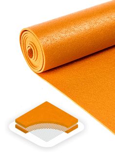 Коврик для йоги и фитнеса BODHI Rishikesh 183х60 см оранжевый