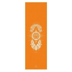 Коврик для йоги и фитнеса BODHI Чакра оранжевая 185х60х0,45