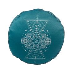 Подушка для медитации Bodhi Чакра Вишутха голубая