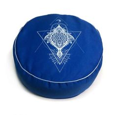 Подушка для медитации Bodhi Чакра Аджна синяя