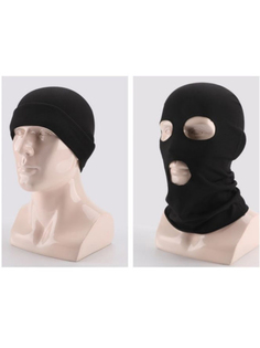 Балаклава маска подшлемник GC-Famiscom с вырезами черная, 2 в 1
