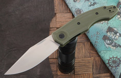 Складной нож Echo Knives Veksha GRN, сталь Crucible CPM S35VN, рукоять зеленый G-10