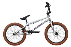Велосипед Madness BMX 3 2023 серебристый/фиолетовый/коричневый Stark
