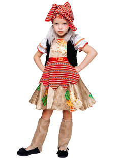 Карнавальный костюм Батик Баба-яга, цв. разноцветный р.134