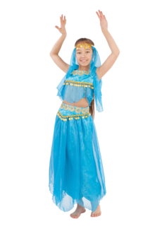 Карнавальный костюм Батик Восточная красавица, цв. голубой р.110