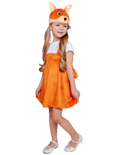 Карнавальный костюм Пуговка Белка Кнопочка цв. Коричневый р. 110 Батик