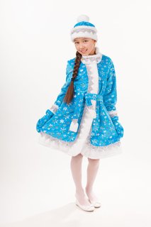 Карнавальный костюм Batik Снегурочка детская плюш 922 к-17 цв.мультиколор р.122 Батик