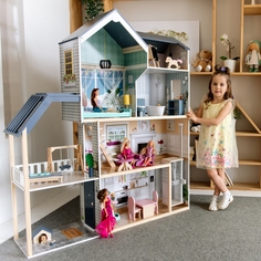 Деревянный кукольный домик «Мэделин Авенью» с мебелью 28 предметов Paremo