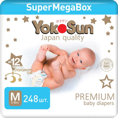 Подгузники YokoSun Premium SuperMegaBox размер M, 5-10 кг, 248 шт.
