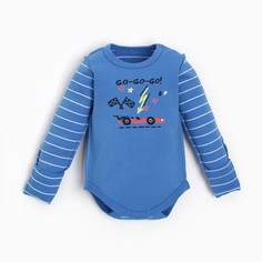 Linas baby Боди детское, цвет синий, рост 74см