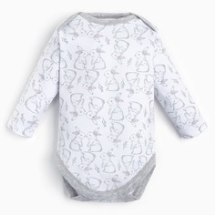 Linas baby Боди детское, цвет белый, рост 62 см (1-3м)