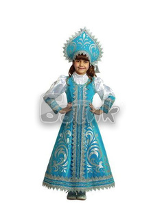 Карнавальный костюм Батик Снегурочка, цв. голубой р.122