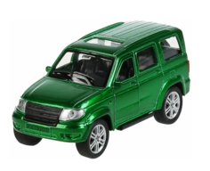 Машина металл УАЗ Patriot 12см,(откр. двери и багажник,зеленый) инерц. в коробке Технопарк