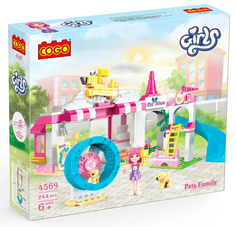 Конструктор Cogo Милые питомцы, водный парк развлечений для питомцев 244 детали