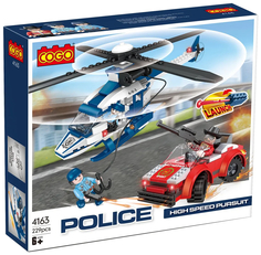 Конструктор Cogo Вертолётная полицейская погоня 29 деталей