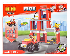 Конструктор Cogo Пожарная станция 178 деталей
