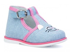 Полуботинки для девочки 031076-21 размер 20, Голубой/Розовый Котофей
