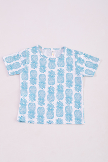 Футболка подростковая 11-053а (бирюза), Ананас 36р. Новое кимоно