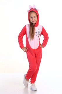 Пижама детская Кигуруми Котик 7-95б (коралл) 26р. Новое кимоно