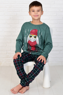 Костюм подростковый 11-063 (изумруд), Кролик в шапке 36р. Новое кимоно