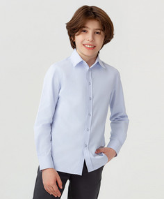 Рубашка приталенная на пуговицах голубая Button Blue (134)