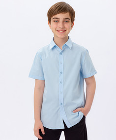 Рубашка с коротким рукавом голубая Button Blue (146)
