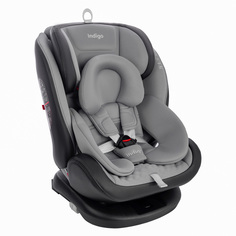 Автокресло детское Indigo MAX-X Isofix растущее 0-36 кг, группа 0,1,2,3, серый