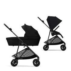 Cybex Melio Коляска 2 в 1, рама Carbon, текстиль Deep Black без дождевика