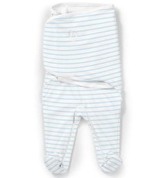 Конверт Summer Infant для пеленания на липучке SwaddleMe Footsie р-рS голуб. полоски 56940