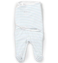 Конверт Summer Infant для пеленания на липучке SwaddleMe Footsie р-рS голуб. полоски 56940