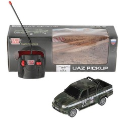 Технопарк Машина UAZ Pickup 20 см на р/у, свет, камуфляж PICKUP-20L-MIL-GN с 3 лет