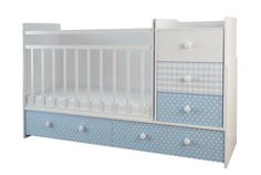 Кроватка для новорожденных Forest kids Little Prince (маятник поперечный) цв. Голубой