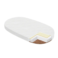 Матрас LUX LIFE овал, стеганный трикотаж ALOE (75Х125Х12)(indigo)