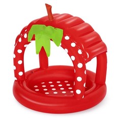 Бассейн, Bestway, 91х91х91см "Ягодка" с навесом и надувным дном, 26л, от 2 лет