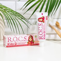 Зубная паста для детей R.O.C.S., малина и клубника, 45 г No Brand