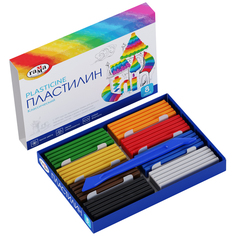 Пластилин 8 цветов Гамма "Классический", 160г со стеком, картон (281031), 23 уп. Gamma