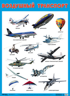 Развивающие плакаты Мозаика-Синтез Воздушный транспорт
