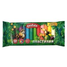 Пластилин 12 цветов Creativiki, по 10г, 34 уп.