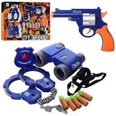 Форма Набор полицейского, пистолет, наручики, на блистере