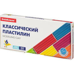 Пластилин ErichKrause Basic 6 цветов, 96г (коробка), 50557, (3шт.)