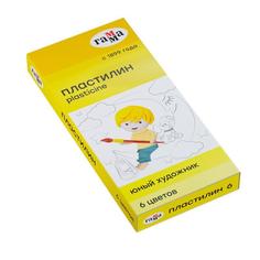 Пластилин 6 цветов Гамма "Юный художник", по 14г, со стеком (280042), 30 уп. Gamma