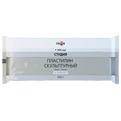 Пластилин скульптурный Гамма "Студия", белый, мягкий, 1кг (2.80.Е100.004.1), 5шт. Gamma
