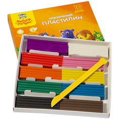 Пластилин 10 цветов Мульти-Пульти "Приключения Енота", 200г со стеком (КП_10208), 20 уп.