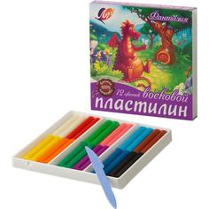 Пластилин восковой 12 цветов Луч "Фантазия", 210г со стеком (25С 1523-08), 20 уп.